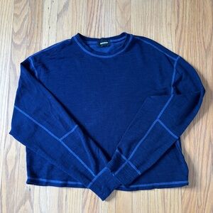 Monrow Supersoft Seamed Crewneck Sweatshirt
S / NAVY BLUE